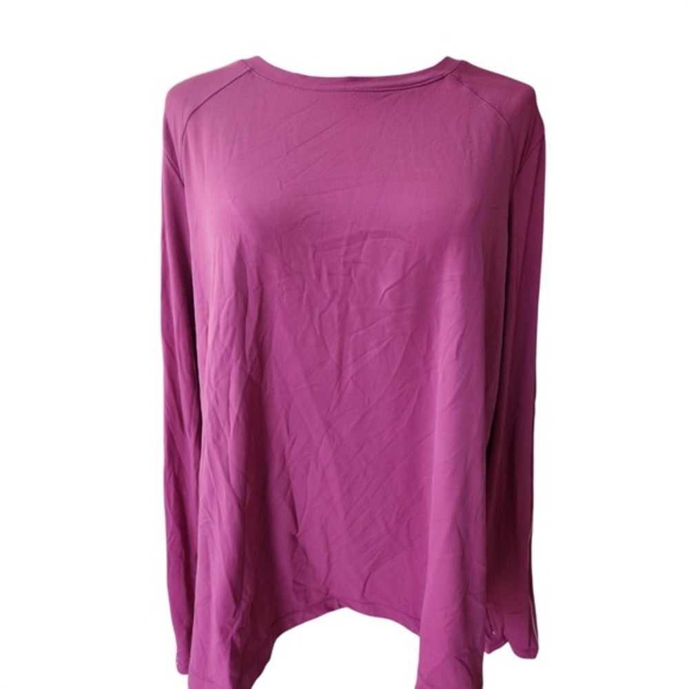 MONDETTA Performance Luxury Long Sleeve Athletic‎ Top Magenta XXL Thumbholes
